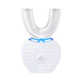 Electric Ultrasonic Toothbrush Couple Set with Charging Base and Smart Cleaning Technology(white)