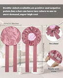 Luxury Double-Sided Satin Bonnet with Elastic Band(Black + bright red lining)