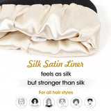 Premium Warm Beanie with Silk Satin Lining(black)