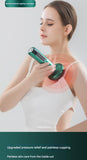 Rechargeable 6-Level Electric Cupping & Gua Sha Massager with LED Display & Magnetic Therapy Head(green)