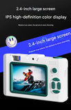 Compact 4K Digital Camera - 50MP, 16x Zoom, 2.4-inch IPS Screen, WiFi & Fill Light - Retro CCD Style(White)