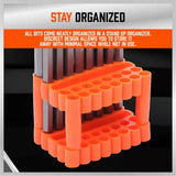 32-Piece Extra Long Screwdriver Bit Set - 150mm S2 Steel Bits with Organizer Stand