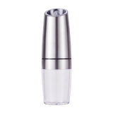 Gravity Electric Salt & Pepper Grinder Set - Adjustable Coarseness, LED Light, Battery Operated(silver)