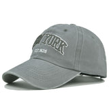 Vintage New York Est. 1625" Washed Cotton Baseball Cap - Adjustable & Unisex(Gray)"