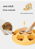 Interactive Pet Slow Feeder & Puzzle Toy - Press to Dispense Food, Improves Digestion(yellow)