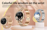 Elegant Women's Smartwatch,HD Touchscreen, Bluetooth Calls, Health Monitoring(gold)