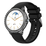 Elegant Women's Smartwatch,HD Touchscreen, Bluetooth Calls, Health Monitoring(Black)