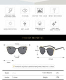 2-pcs Blue Elegant Women's Cat Eye Sunglasses - Anti-Glare, Lightweight Frame