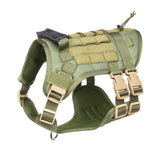 Gray Tactical Dog Training Harness - Adjustable Vest for Training and Walking - L