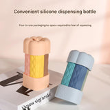 Light blue suit Silicone Travel Bottles Set (4 Pack, 60ml) - Leakproof Refillable & Squeezable