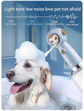 Light blue Electric Pet Shampoo Foamer Gun - Dense Foam, Quiet Operation, Easy Bath