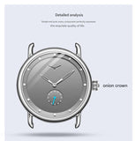 Silver shell black face Elegant Men's Watch with Leather Band - Small Seconds, Onion Crown Detail