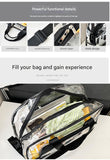 Black transparent Multi-Purpose Clear PVC Bag - Travel, Fitness, Storage Tote (42x26x15cm)