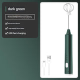 Green Cordless Egg Beater & Cream Whipper - USB Powered Hand Mixer(Balloon Head)