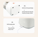 White Electric Citrus Juicer Press - Portable, Large Caliber, One-Click Operation(3.7v 1500 mAh battery)