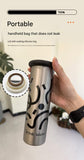 Mini Insulated Coffee Cup - 316 Stainless Steel, Portable & Stylish - Black Kitten (300ml)