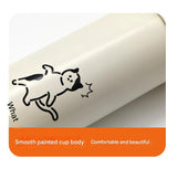 Mini Insulated Coffee Cup - 316 Stainless Steel, Portable & Stylish - Black Kitten (300ml)