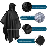 Pink Portable Outdoor Camping Poncho - Can be used as Raincoat, Tarp, Ground Cover
