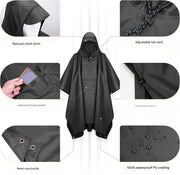 Pink Portable Outdoor Camping Poncho - Can be used as Raincoat, Tarp, Ground Cover
