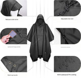 Pink Portable Outdoor Camping Poncho - Can be used as Raincoat, Tarp, Ground Cover