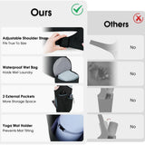 Black All-in-One Yoga Sling Bag - Fits Mat & Gear, Large Opening, Side Pockets
