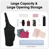 Green All-in-One Yoga Sling Bag - Fits Mat & Gear, Large Opening, Side Pockets