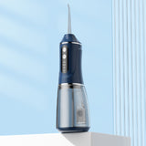 Portable Electric Oral Irrigator with 4 Nozzles 3 Pressure Modes - Blue