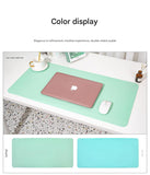 2 PCS Green Extra-Large Leather Table Mat for Study & Work - Pad for Students & Office Use (60x30cm)