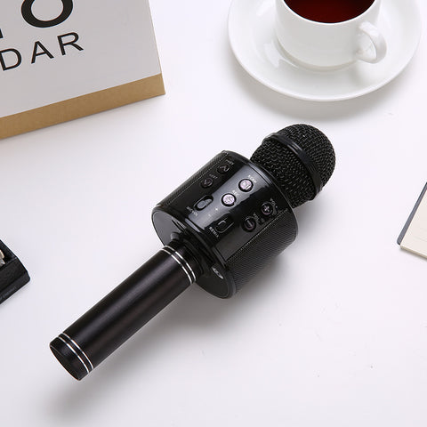Black Bluetooth 5.0 Karaoke Microphone for Family Entertainment