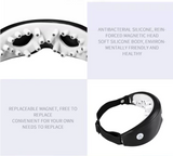 White Touch-Control Rechargeable Heated  Eye Massager for Daily Use