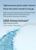 White Portable Ultrasonic Oral Irrigator with 3 Cleaning Modes Smart Teeth Cleaning Machine