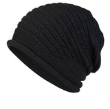 Black Warm & Stylish Women's Knitted Beanie Hats (3-Pack) - Perfect for Cold Weather Comfort