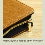 Brown PU Leather Zippered Photo Album - Holds 240 3 Prints"