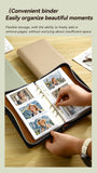 Brown PU Leather Zippered Photo Album - Holds 240 3 Prints"