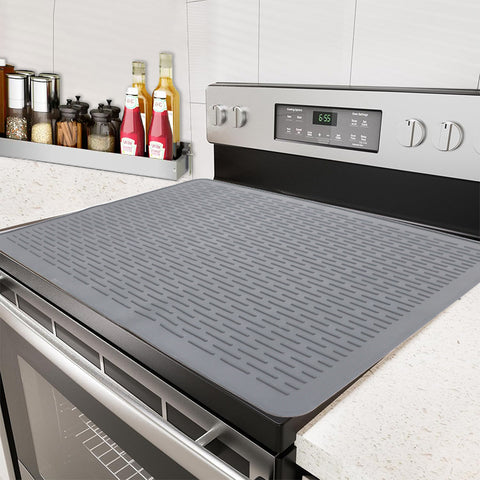 Gray Extra Large Silicone Countertop Protector & Dish Drying Mat - Dishwasher Safe (76x53cm)