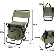 Foldable Camping Chair with Integrated 10L Insulated Cooler Bag - Blue