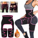 Pink Women's 3-in-1 Body Shaper: Waist Cincher, Thigh Slimmer, Glute Lifter - Workout Gear (Size : L/XL)