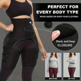 Pink Women's 3-in-1 Body Shaper: Waist Cincher, Thigh Slimmer, Glute Lifter - Workout Gear (Size : L/XL)