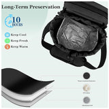 Purple Portable Crossbody Water Bottle Holder with Multiple Pockets - Thermal Cooler Bag