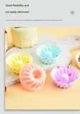 Style 3 Silicone Mini Cake Molds (30 Pack) -  For Cupcakes, Desserts (7x7x2.5cm)