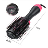 Gold 3-in-1 Hot Air Brush Hair Dryer & Styler - Volumizer, Straightener, Curler