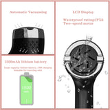 Black Rechargeable Electric Foot Grinder with Suction - Complete 10-Piece Pedicure Kit