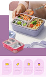Green 3-Compartment Stainless Steel Bento Lunch Box - Leak-Proof, for Kids & Adults for School & Office