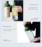 Style Cold Brew Bottle - 450ml Glass, Leak-Resistant Silicone Top White Silicone Lid