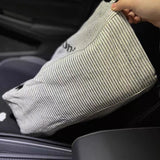 Minimalist Vertical Striped Canvas Tote Bag for Casual Outings (28x35x15cm)