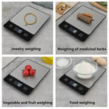 Black Digital Kitchen Scale - Stainless Steel Food Scale for Baking & Cooking (10kg/1g)