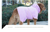 Pink Hooded Dog Bathrobe - Super Absorbent, Adjustable Fit, Cozy Pet Towel (Size : L)