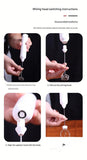 Green USB Rechargeable Milk Frother - 3-Speed Handheld Electric Whisk with Stand