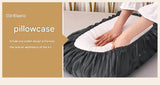 Sky Blue Silky Satin Pillowcase Pair - Smooth for Hair & Skin, Elastic Fitted (46x90+16cm)