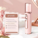 Blue Dual Nozzle Nano Facial Mister - USB Rechargeable Hydrating Spray